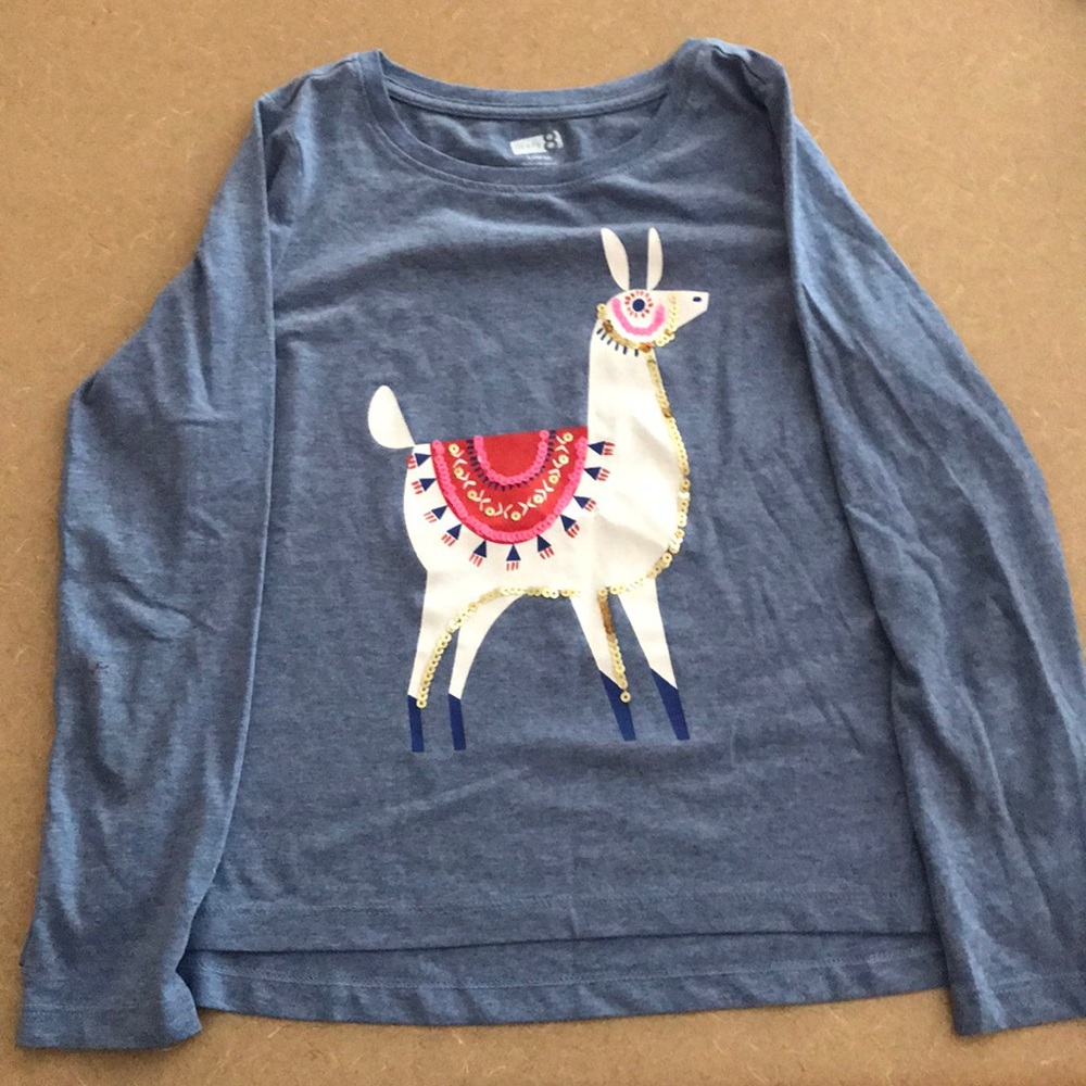High and low long sleeve shirt for girls.